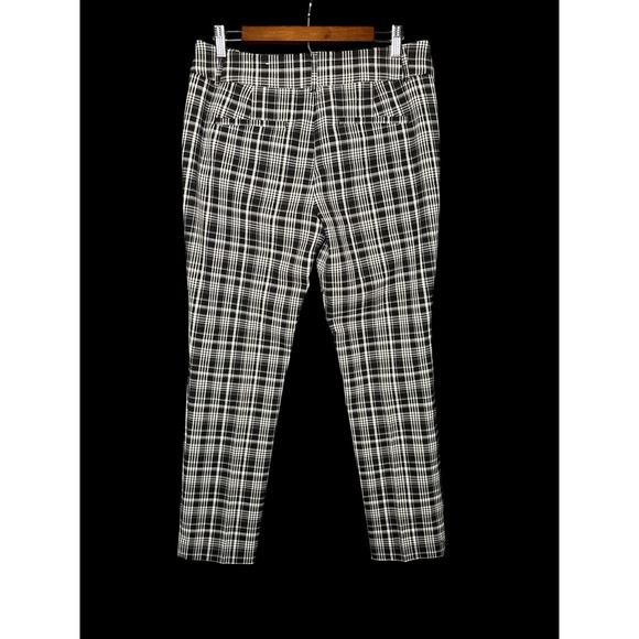 Ann Taylor Pants - LOFT Outlet Skinny Ankle Pants Women's Size 6 Black White Plaid Stretch 33x28